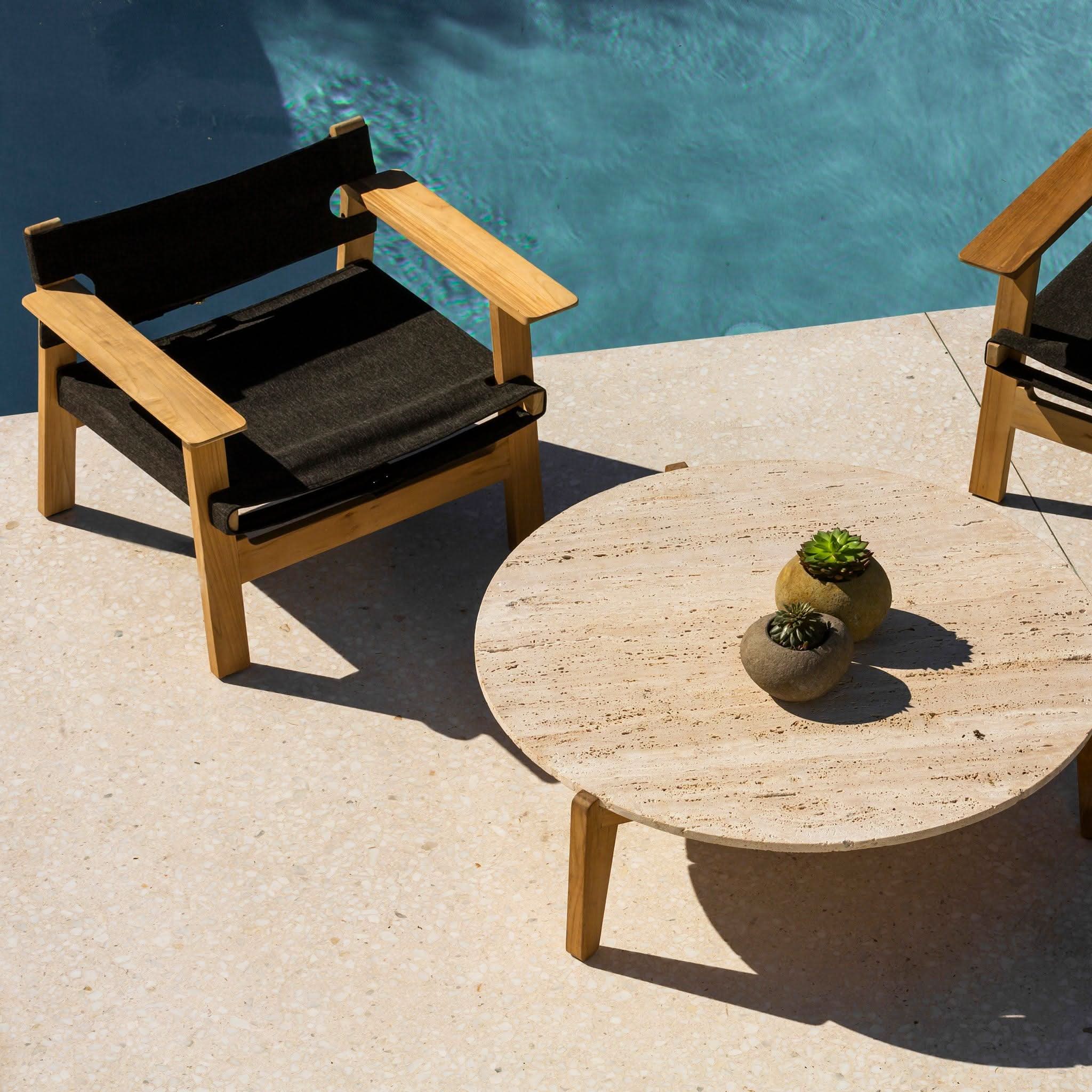 Mlb Teak Round Coffee Table