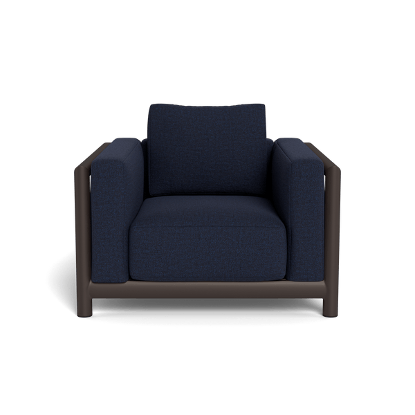 Moab Lounge Chair | Aluminum Bronze, Siesta Indigo,