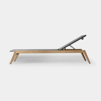 Nature Boy Stacking Sun Lounge | Teak Natural, Batyline Silver,