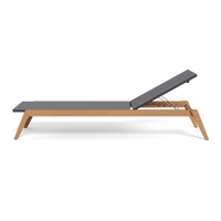 Nature Boy Stacking Sun Lounge | Teak Natural, Batyline Silver,