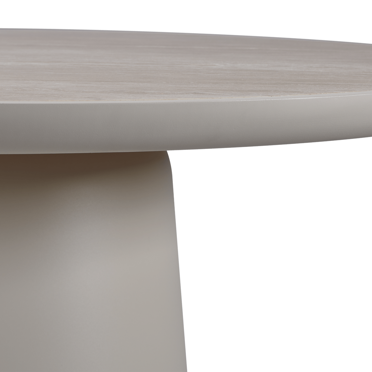 Nova Aluminum Round Dining Table 48" | Aluminum Bone Travertine Natural