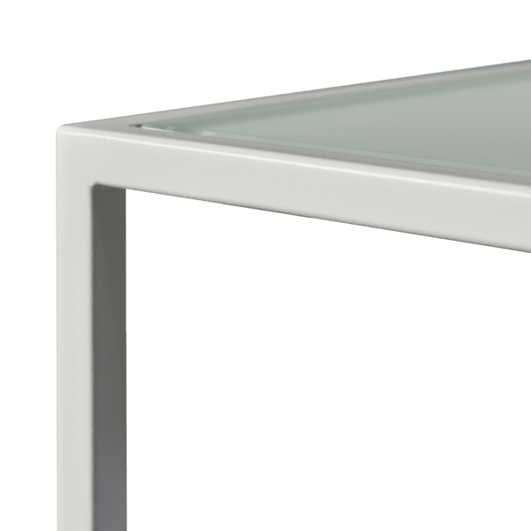 Pace Square Side Table | Aluminum White, Marble White,
