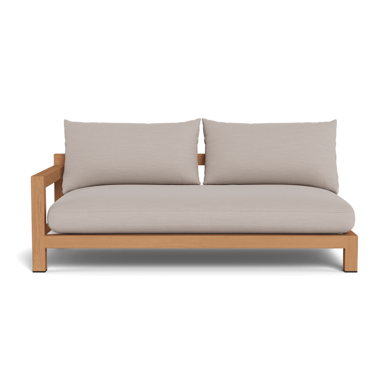 Pacific 2 Seat 1 Arm | Teak Natural, Panama Marble, Batyline White