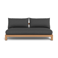 Pacific Teak 2 Seat Armless Sofa