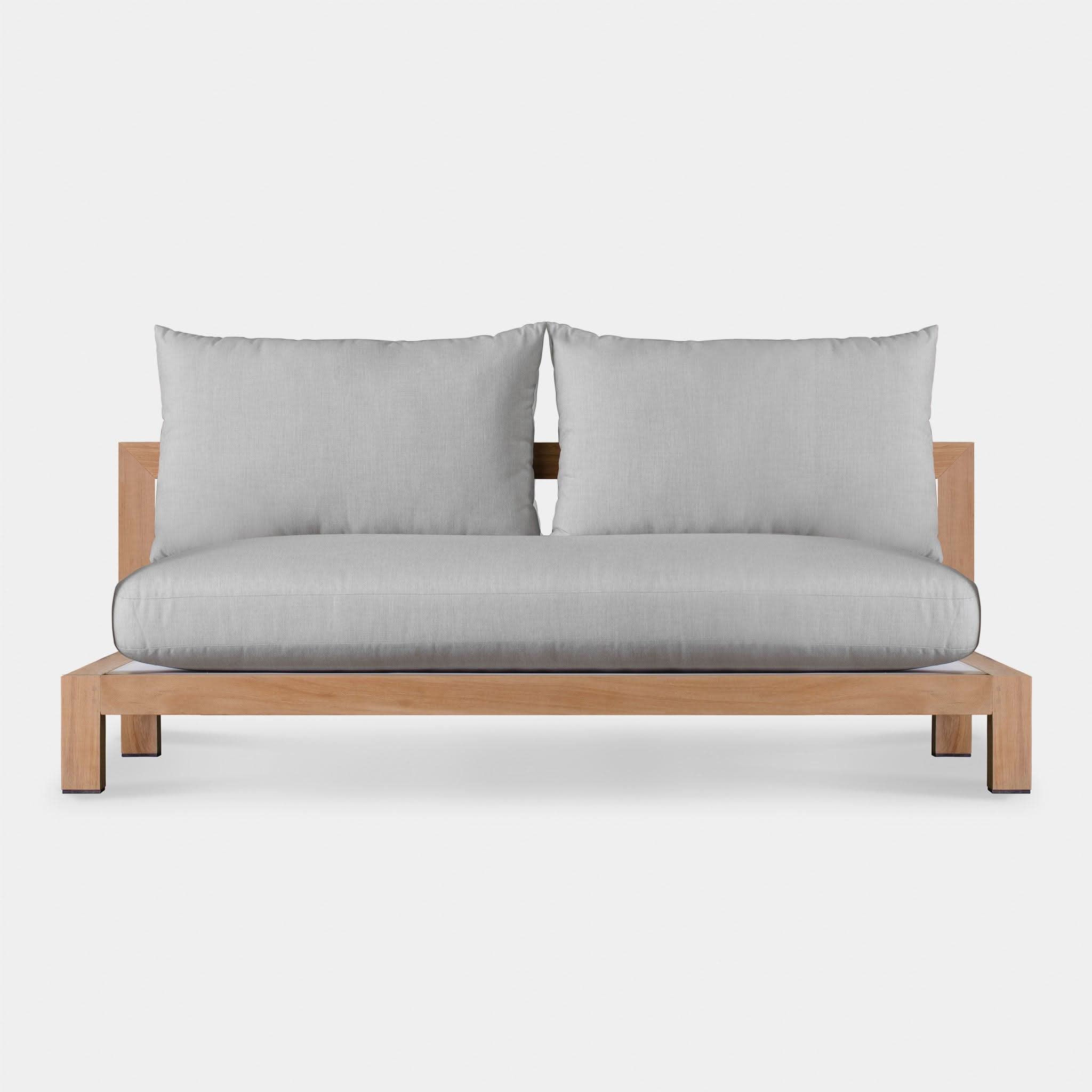 Pacific Teak 2 Seat Armless Sofa