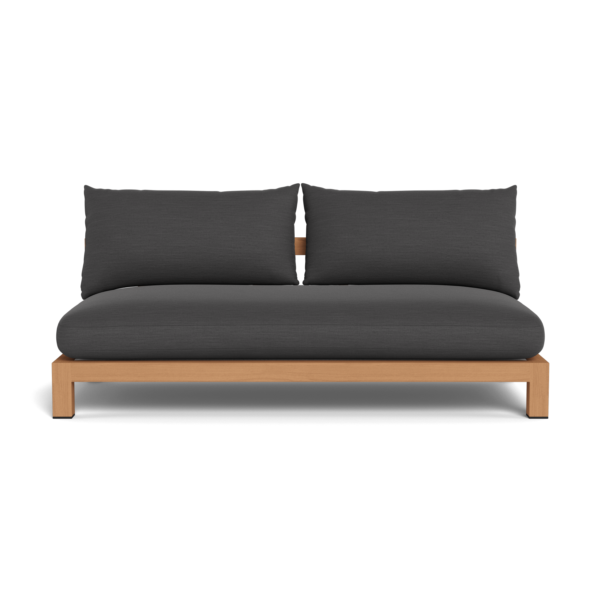 Pacific Teak 2 Seat Armless Sofa