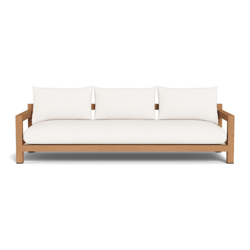 Pacific 3 Seat Sofa | Teak Natural, Panama Blanco, Batyline White