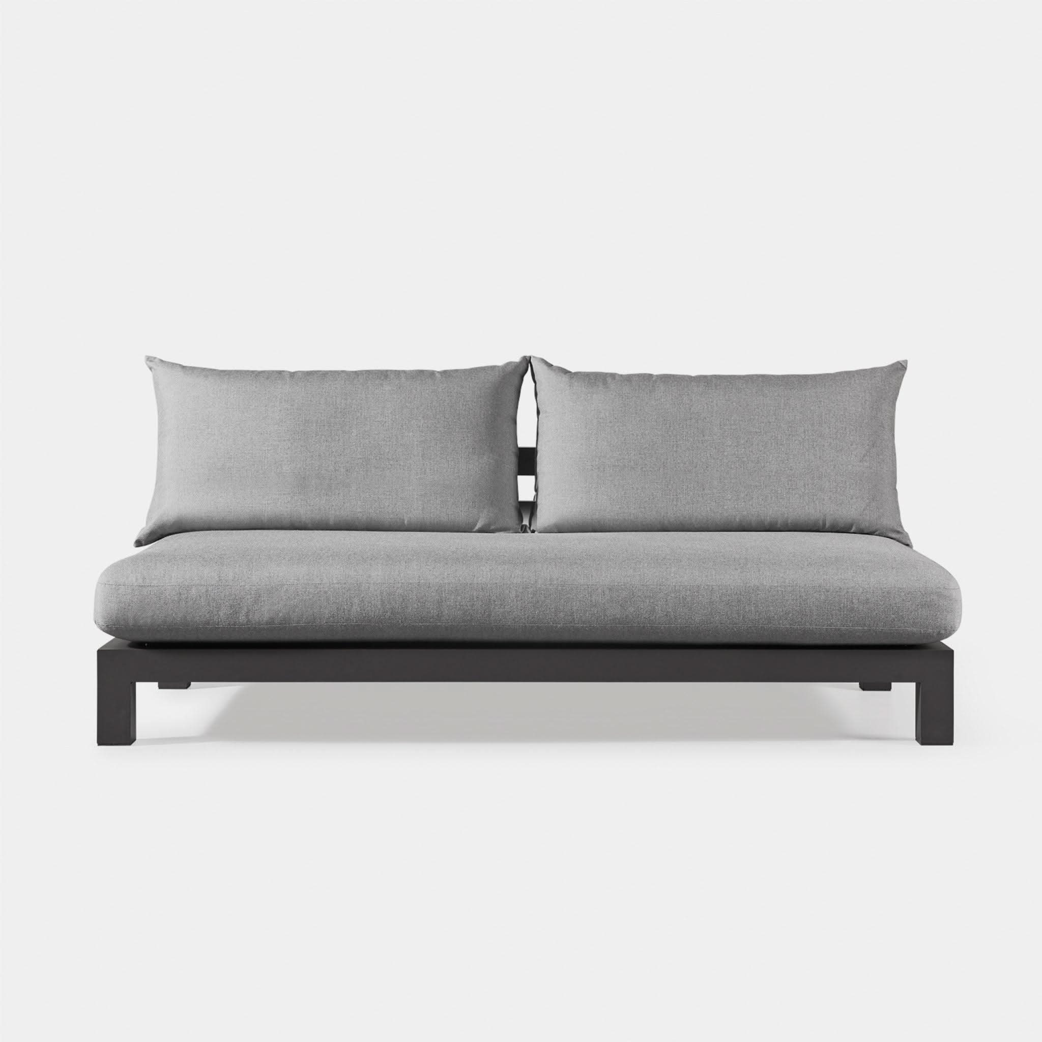 Pacific Aluminum 2 Seat Armless Sofa