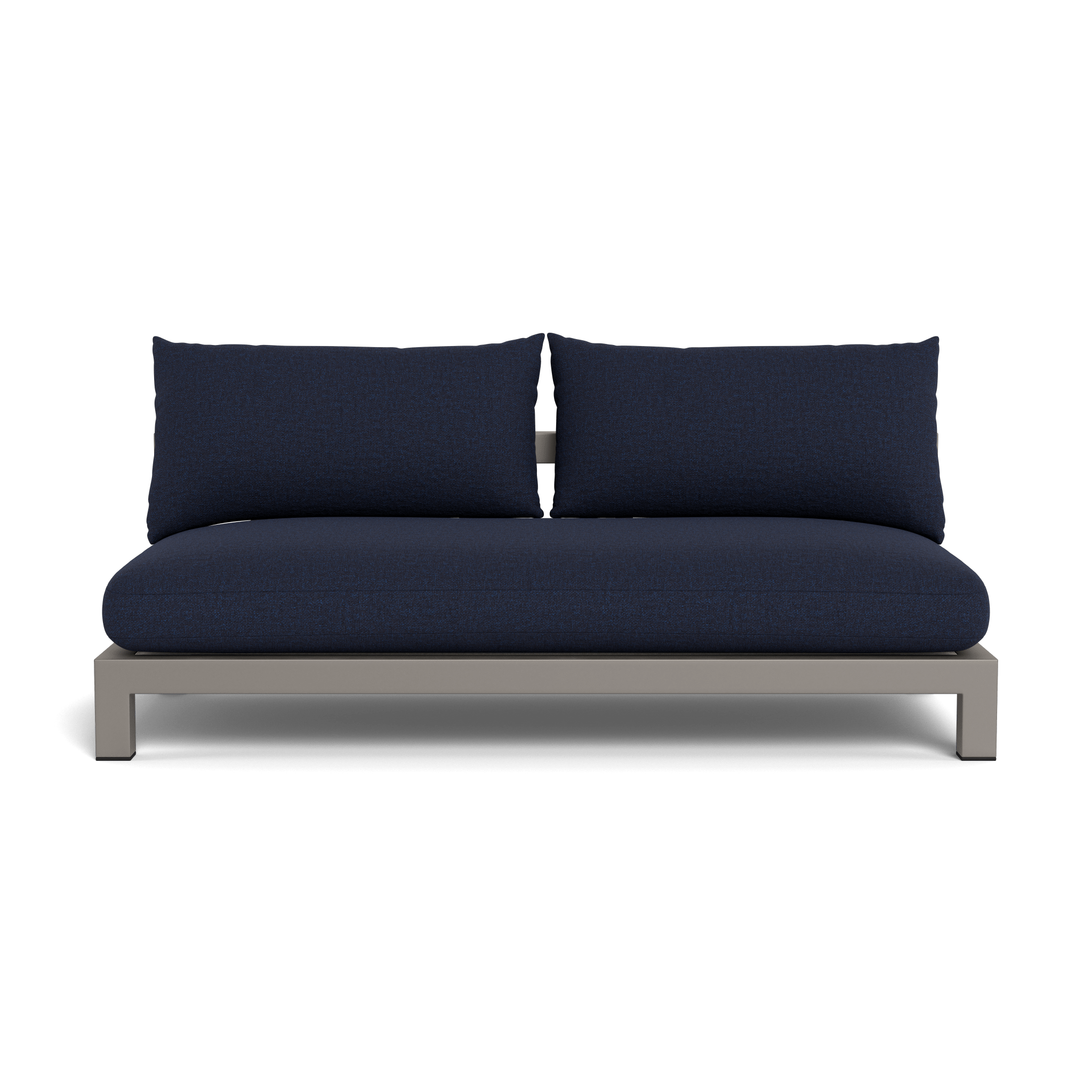 Pacific Aluminum 2 Seat Armless Sofa