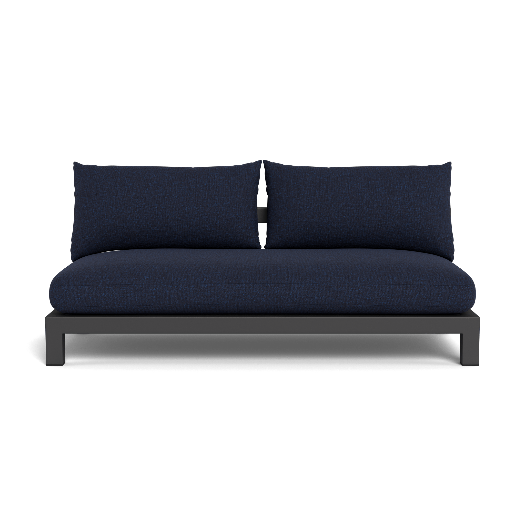 Pacific Aluminum 2 Seat Armless Sofa