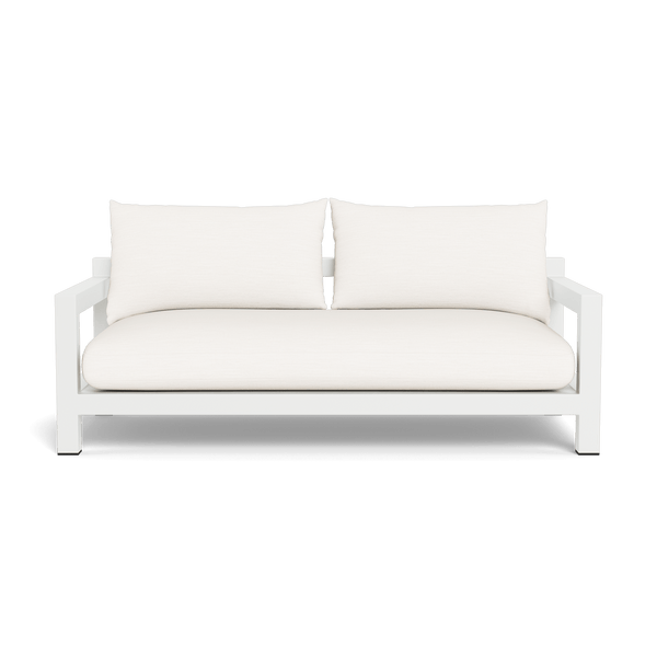 Pacific Aluminum 2 Seat Sofa | Aluminum White, Panama Blanco, Batyline White