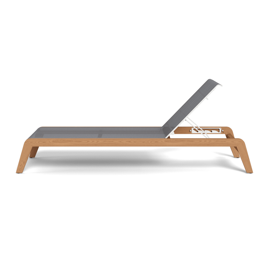 Pacific Teak Angled Sun Lounge