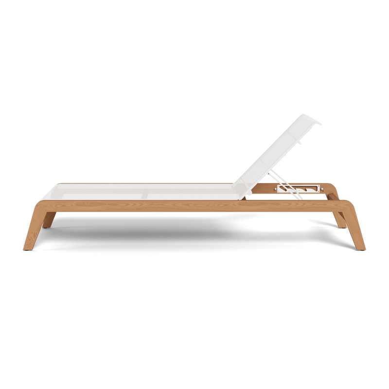 Pacific Teak Angled Sun Lounge