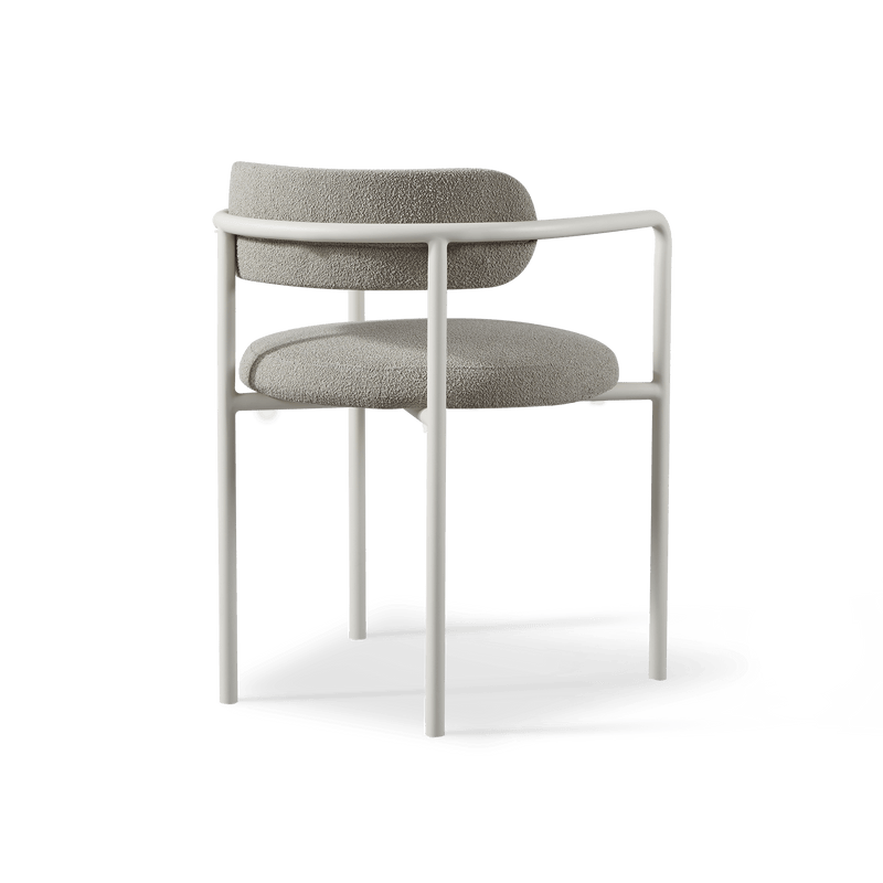 Porto Aluminum Dining Chair | Aluminum Asteroid, Panama Grafito,
