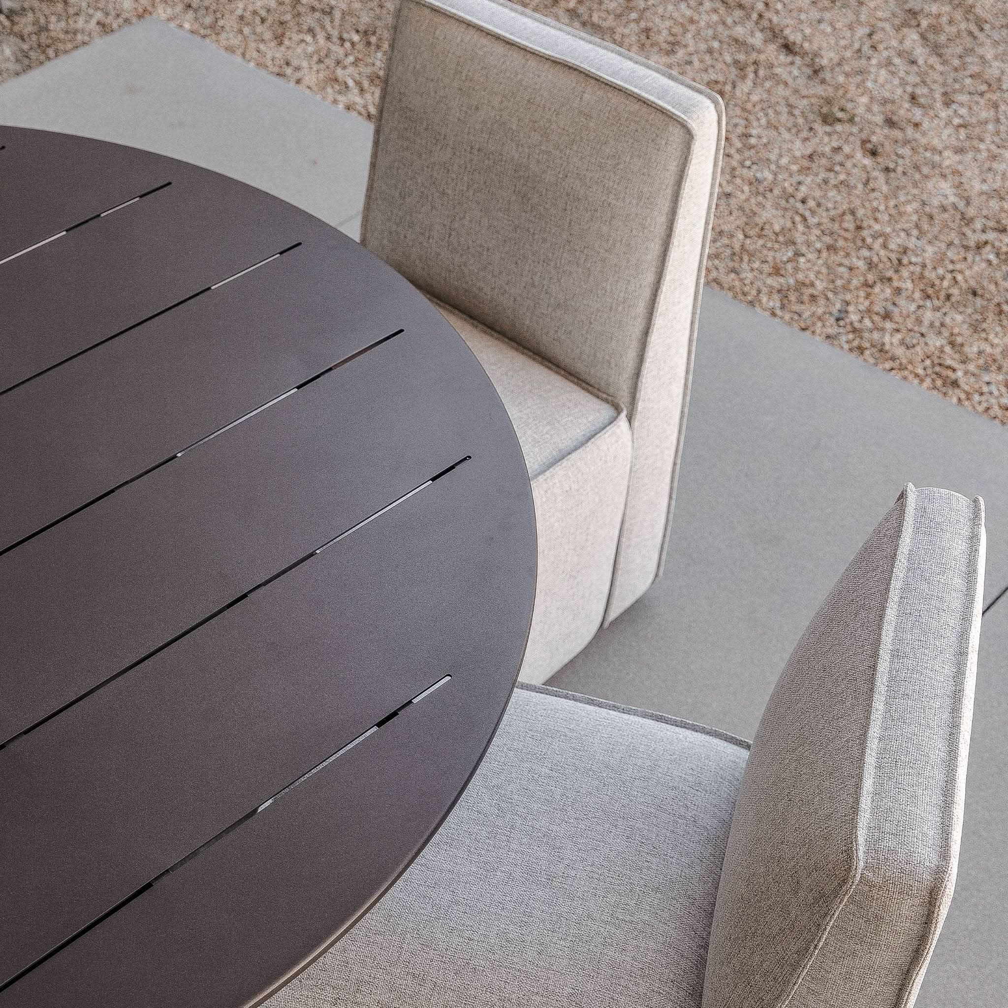 Santorini Slatted Round Dining Table 60"