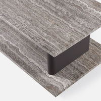 Santorini Stone Rectangle Side Table