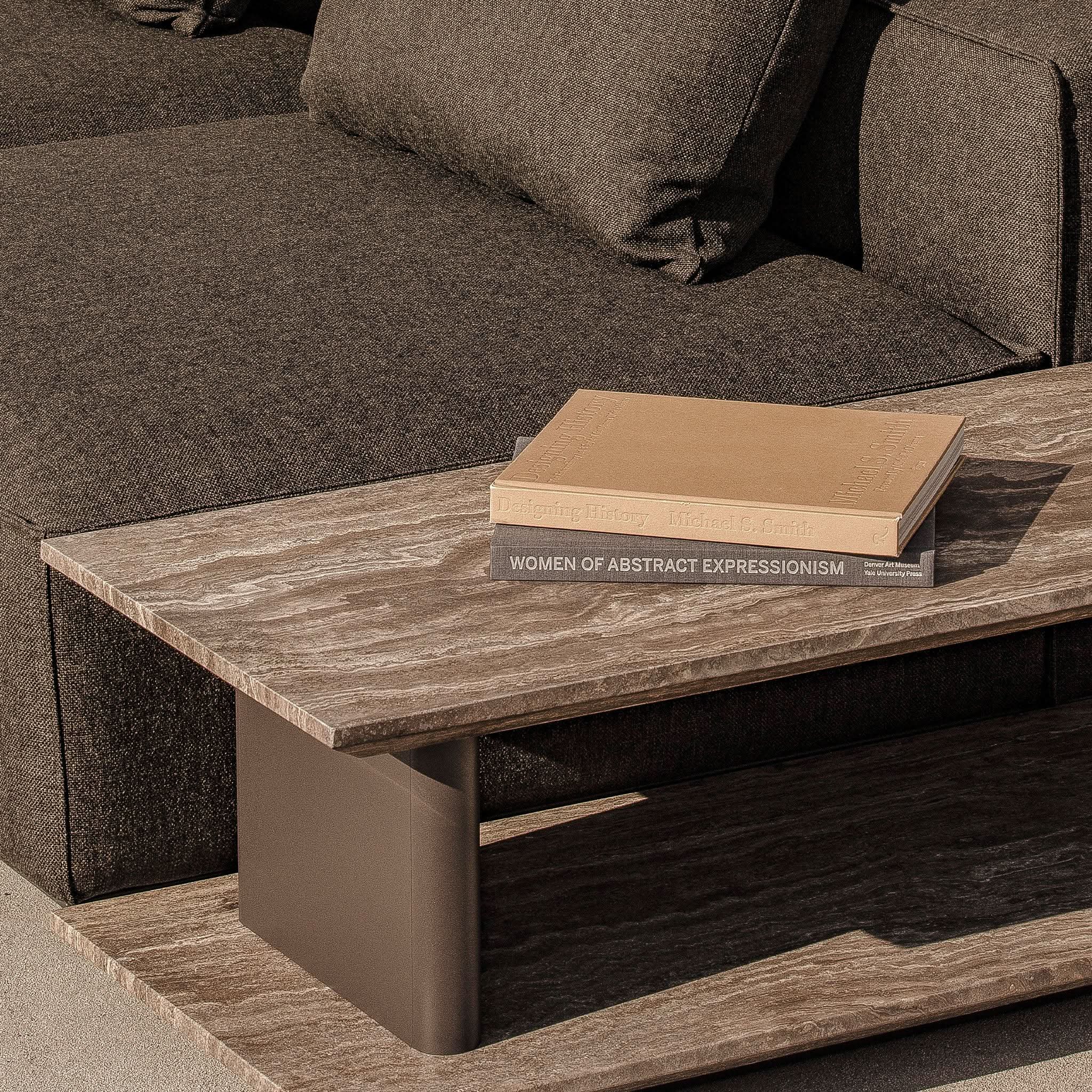 Santorini Stone Rectangle Side Table