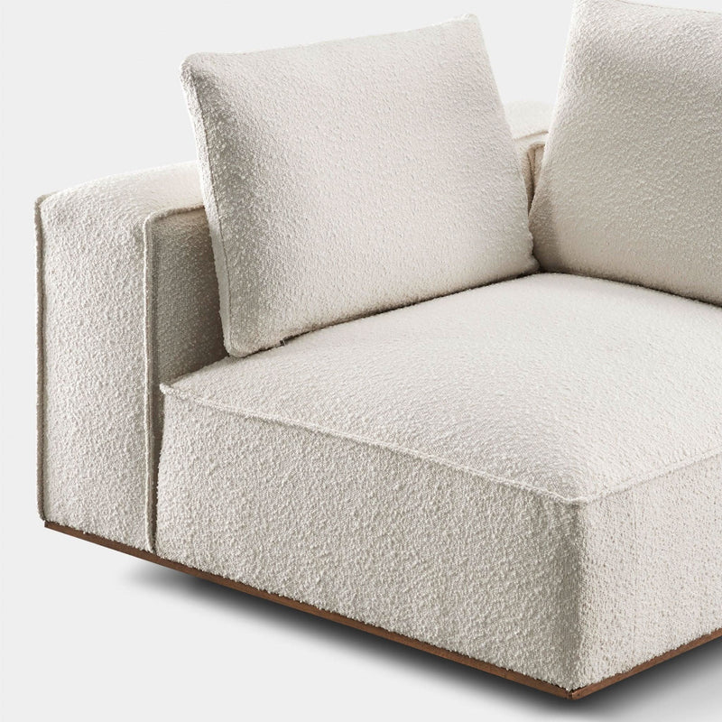 Santorini Return Left | Oak Natural, Boucle Ivory,