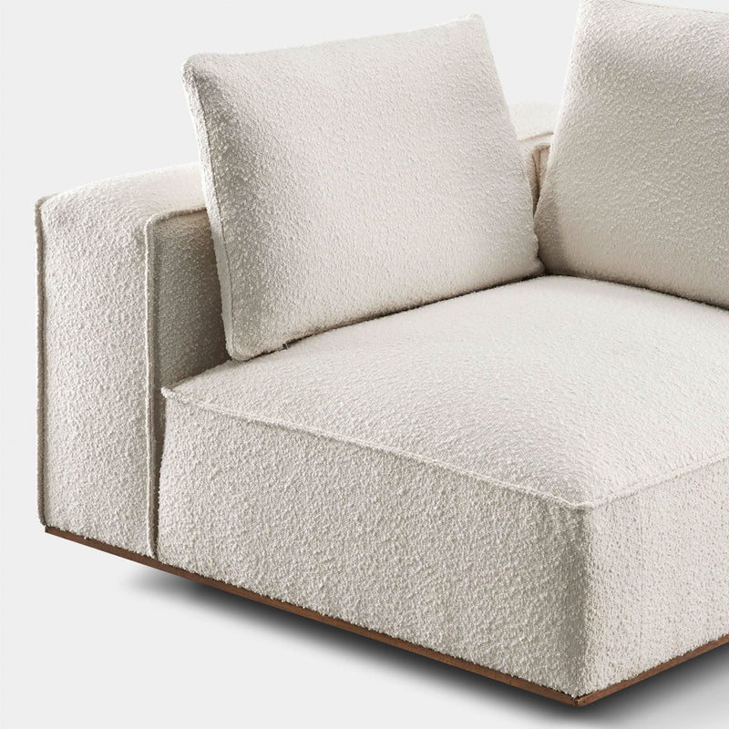 Santorini Return Left | Oak Natural, Boucle Ivory,