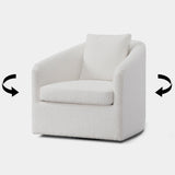 Sonoma Swivel Lounge Chair | Harbour Belgian Linen Black, ,