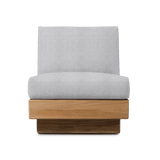 Tulum Armless Lounge Chair | Teak Natural, Copacabana Sand,