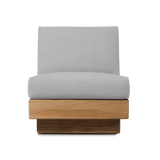 Tulum Armless Lounge Chair | Teak Natural, Panama Cloud,