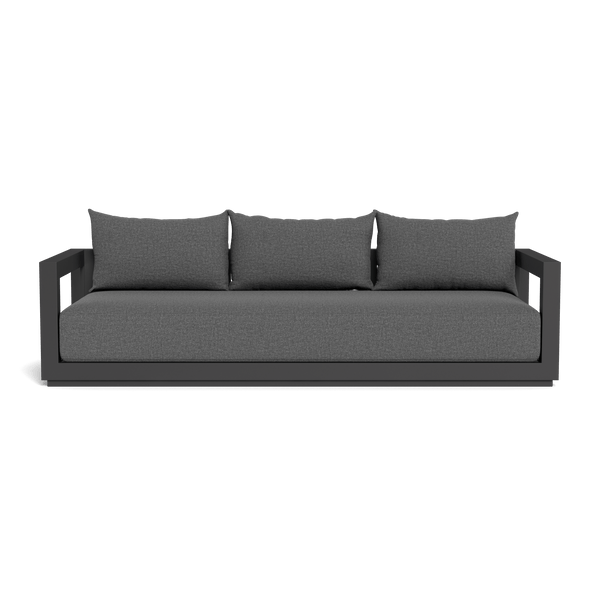 Vaucluse 3 Seat Sofa | Aluminum Asteroid, Siesta Slate, Batyline Silver