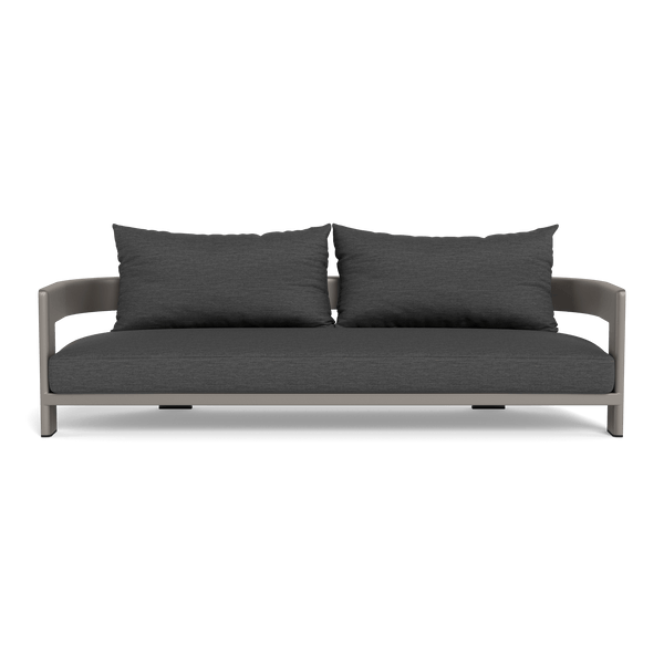 Victoria 3 Seat Sofa | Aluminum Taupe, Lisos Grafito,