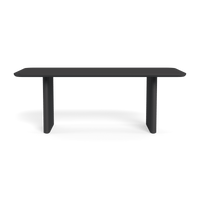 Victoria Aluminum Slatted Dining Table 81"