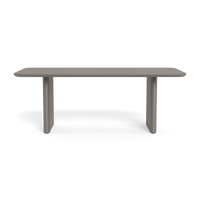 Victoria Aluminum Slatted Dining Table 81"