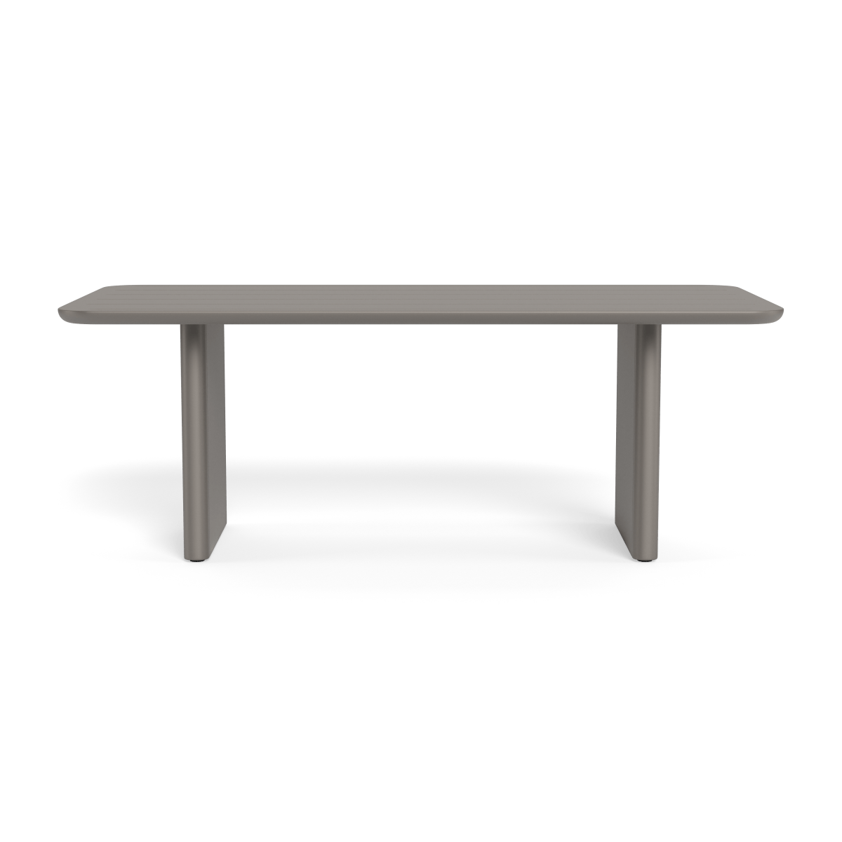 Victoria Aluminum Slatted Dining Table 81"