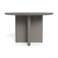 Victoria Aluminum Slatted Round Dining Table 48"