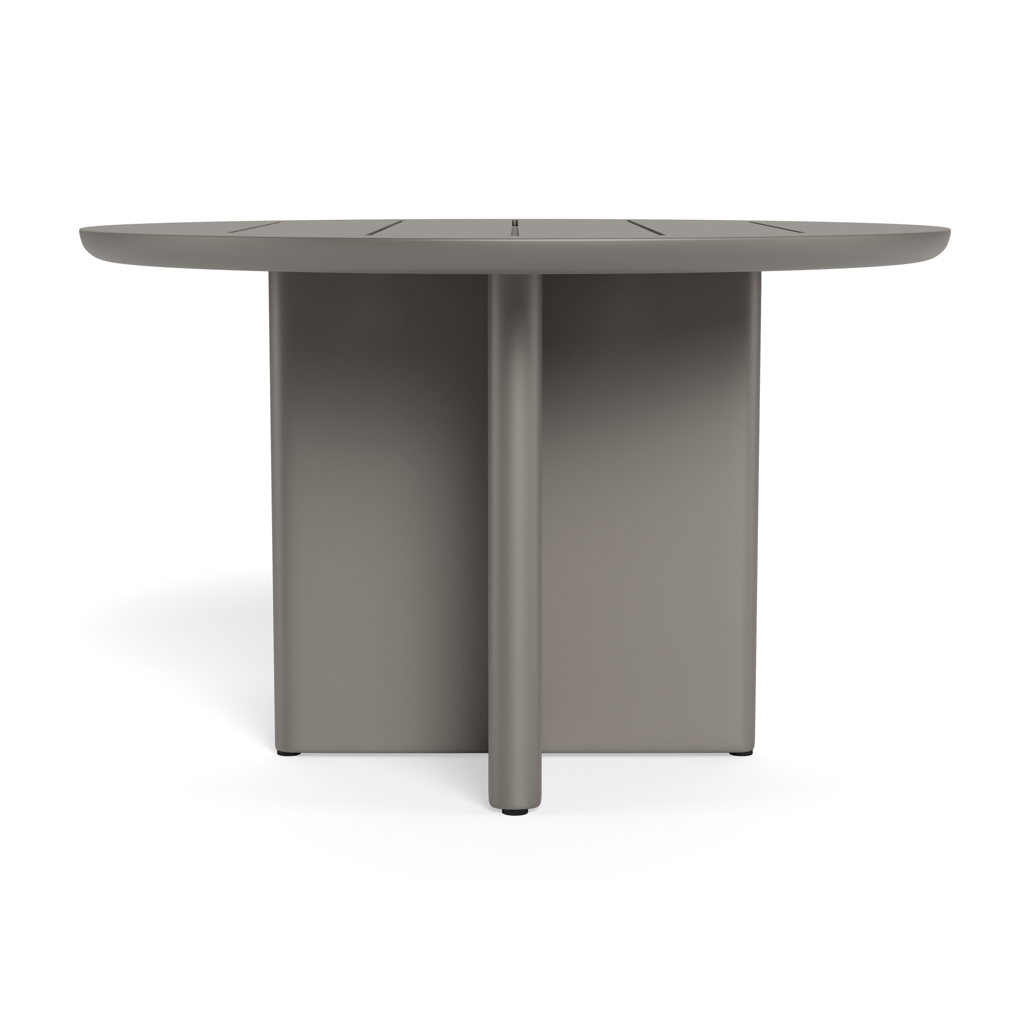 Victoria Aluminum Slatted Round Dining Table 48"