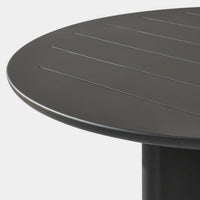 Victoria Aluminum Slatted Round Dining Table 60"