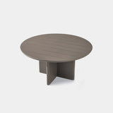 Victoria Slatted Round Dining Table 60" | Aluminum Asteroid, ,