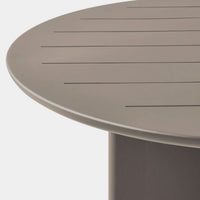 Victoria Aluminum Slatted Round Dining Table 60"