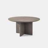Victoria Slatted Round Dining Table 60" | Aluminum Asteroid, ,