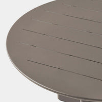 Victoria Aluminum Slatted Round Dining Table 60"