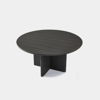 Victoria Aluminum Slatted Round Dining Table 60"