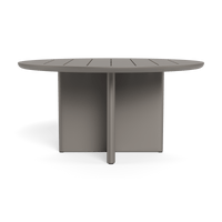 Victoria Aluminum Slatted Round Dining Table 60"