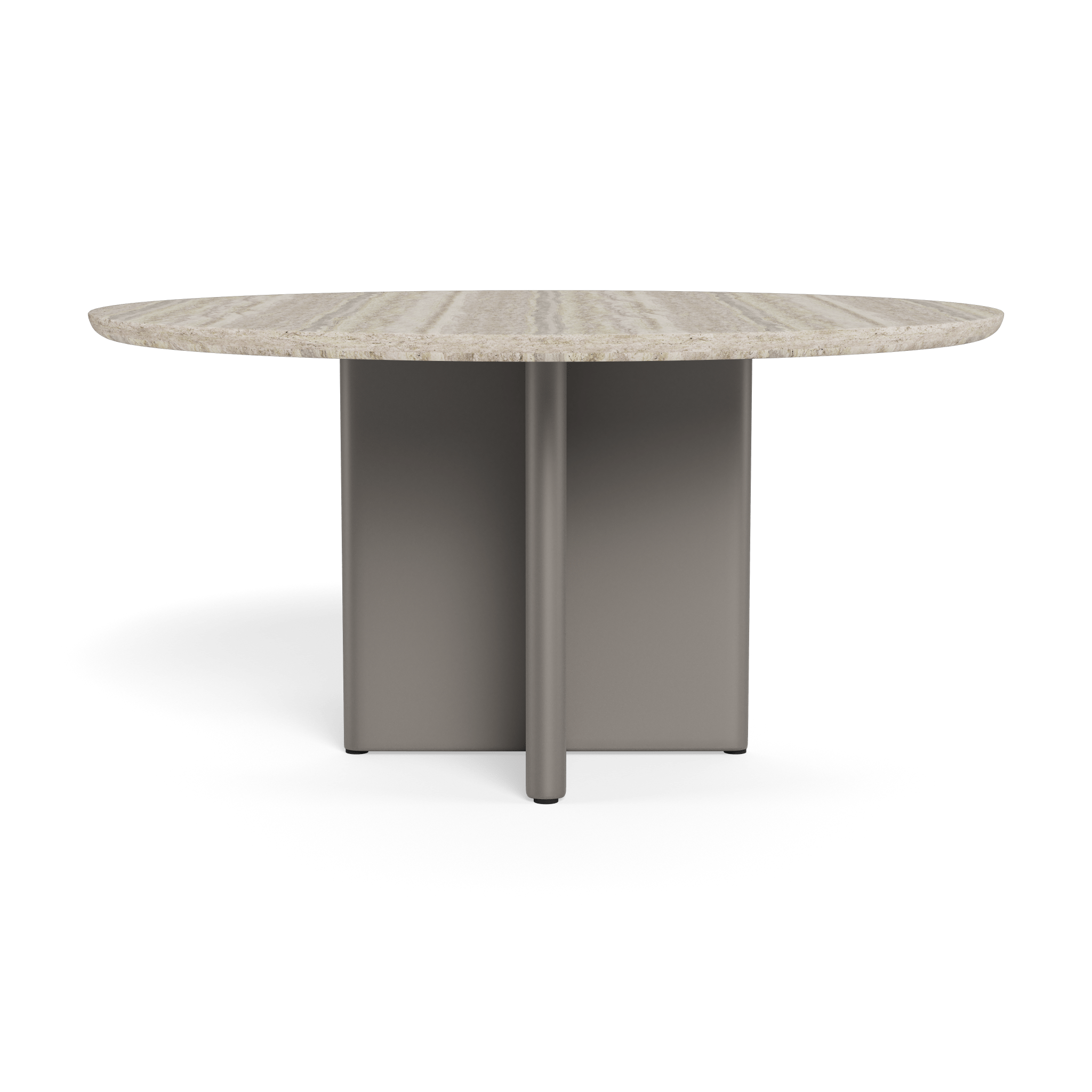 Victoria Aluminum Stone Round Dining Table 60"